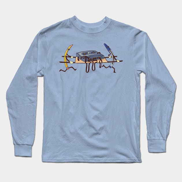 Cassette Rescue! Long Sleeve T-Shirt by hootbrush